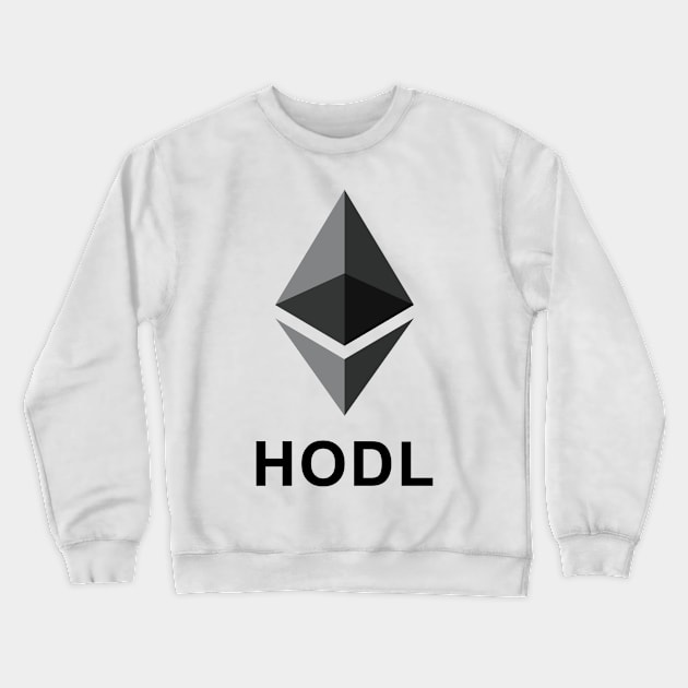 HODL Ethereum (big logo) Crewneck Sweatshirt by mangobanana